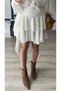 White Shorts Lined Mini Skirt with Waist Tie Detail