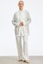 Sim Ip Detailed Knitwear Cardigan Ecru-Silver - 2