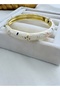 Vintage Enamel Flower Motif Bracelet Stainless Tarnish-Resistant Steel