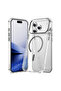 Transparent Magnetic Phone Case for iPhone Pro Max with Metal Camera Frame and Buttons - 2