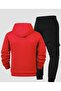 Men's Hooded Teddy Bear Printed - Tracksuit Set - 2