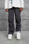 Men's Sweatpants Etxoebang Written Fabric Anthracite Baggy Parachute Loose Fit - 5