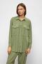 Snap Closure Casual Soft Denim Two-Piece Set Green 9378-Tk - 4