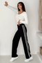 Women's Striped Lace-Up Wide-Leg Sweatpants & Trousers – Sporty & Casual Comfort - 6