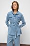 Wide Leg Pants Denim Two-Piece Set Blue 9379-Tk - 3