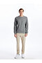 Lcwaikiki Classic Gray Crew Neck Long Sleeve Men's Sweatshirt - 4