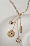 Charm Necklace with Steel Pendant Detail