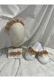 Full Set Maternity Slippers + Crown + Bandana with Pearls - 2