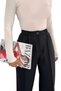 Yamy Women's High Waist Pleated Fabric Pants - 2
