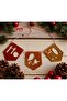 Ho Ho Ho Christmas Ornament Kraft Cardboard Drawstring Christmas Banner - 2