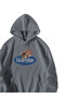 Anthracite Unisex Oversized Hoodie - Civil Regime Printed Kangaroo Pocket Hooded Streetwear Sweatshirt - 3