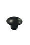 Matte Black Plastic Mushroom Knob Furniture Handle - Single Screw - Cabinet and Drawer Handle - 8