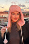 Women's Faux Plush Furry Elite Pompom Hat Beanie - 8