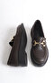 Women's Special Design Thick Soled Gold Buckle Casual Loafer Oxford Shoes - 2