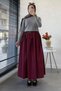 Short Mercerized Knitwear Sweater with Button Detail on the Sleeves – Gray - 7