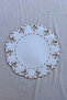 American Service 6-Piece Set Faux Leather Embroidered Round Supla Luxury Dining Table Set - 2