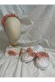 3-Piece Maternity Set - Laser Floral Slippers with Stones and Feathers + Crown + Bandana - 5