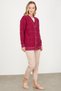 Towel Knit Detailed Buttoned Knitwear Cardigan Fuchia - 2