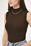 Turtleneck Knitwear Body N3238 Brown
