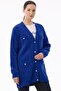 Pearl buttoned knit cardigan cobalt blue - 3