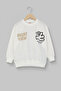 Boy's Letter and Graphic Printed Sweatshirt Cotton Comfortable Fit