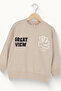 Boy's Letter and Graphic Printed Sweatshirt Cotton Comfortable Fit - 3