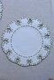 American Service 6-Piece Set Faux Leather Embroidered Round Supla Luxury Dining Table Set - 2