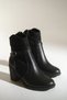 Black Short Heeled Western Cowboy Style Boots Fetya Women's Comfortable Boots - 4