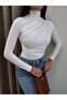 Shoulder Waist Pleated Detailed Blouse - 3