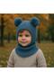 Girls-Boys Children's Pompom Seamless Luxury Knitwear Balaklava Beanie Ski Mask - 2