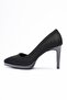 Women's Suede High Heels 9 cm Platform Black Velina - 4