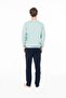 18940 Men's Mint Round Neck Long Sleeve Pajama Set - 4