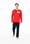 18945 Men's Red Round Neck Long Sleeve Pajama Set
