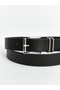 Lcw Accessories Black Leather Look Women's Belt 2 Pcs - 6