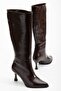 Velora Brown Pointed Toe Women's Heeled Boots - 5
