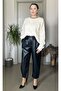 Soft Wool Blend Sweater with Stone Embroidered Collar - 5