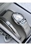 Stone Snake Watch from Thick to Thin Single Tour, Polite Case (24 Diameter), 3 Atm Silver Steel Band - 5