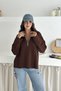 Oversize Hair Braided Half Zipper Knitwear Sweater Aw25Kz0052 - 4