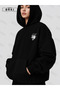 Wild Tiger Printed Unisex Black Oversize Hooded Sweatshirt Hoodie - 2