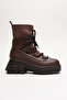 Women's Lace-Up Design Sole Flexible Boots Karel Brown