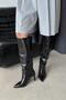 Nadia Women's Wrinkled Leather Boots Black - 3
