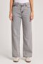 Women's Regular Fit Classic Cut Cotton Wide Leg Dark Light Gray Jeans