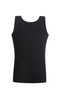 6-Piece Men's Black Undershirts with Straps, 100% Cotton - 4