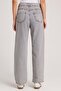 Women's Regular Fit Classic Cut Cotton Wide Leg Dark Light Gray Jeans - 7
