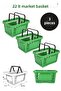 22 Liter 3-Piece Grocery Basket, Shopping Basket, Grocery Basket with Handle - 3