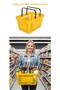 22 Liter 5 Pieces Grocery Basket, Shopping Basket, Grocery Basket with Handle