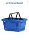 22 Liter 5-Piece Grocery Basket, Shopping Basket, Grocery Basket with Handle - 5