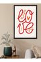 Love You One Piece Black Wooden Framed Painting