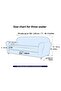 Jacquard Sofa, Couch, Sofa Bed Cover, Striped Pattern, Elastic, Skirtless, for 3-Seater Sofa - 3