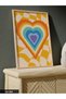 Colorful Hearts One Piece Wooden Framed Painting - 3